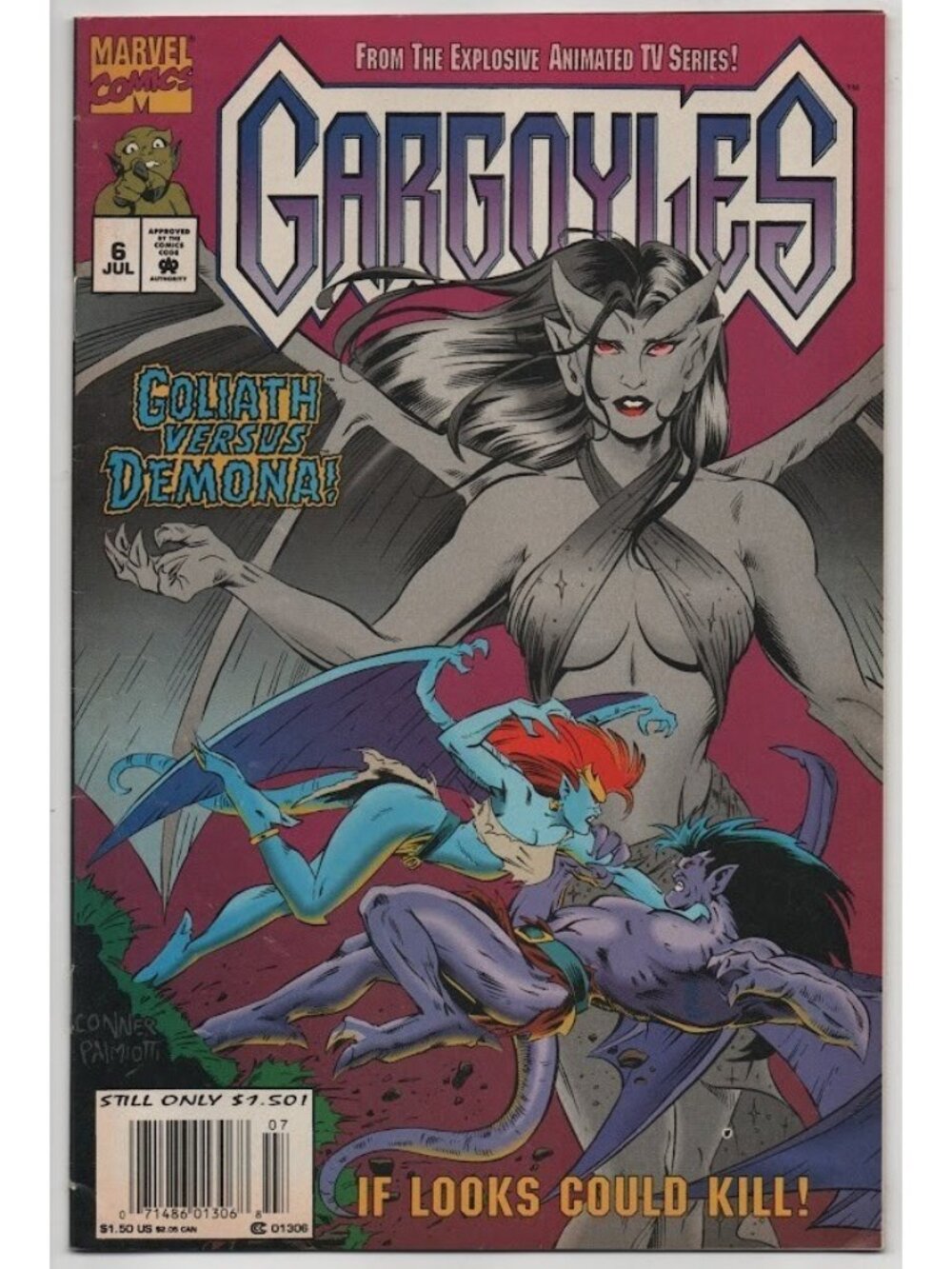 Gargoyles 6 Marvel Comics 1995 FN 6.0 Goliath Vs Demona